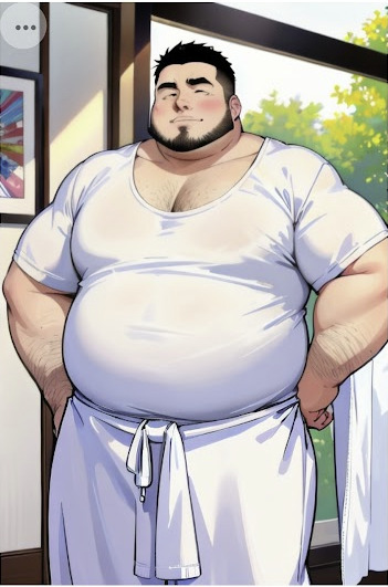 太ってる男性　ダイエット　ランニング　首に白いタオル