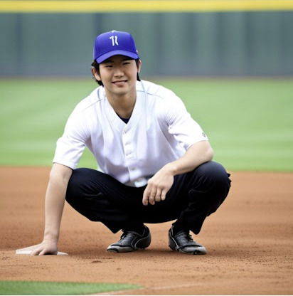 日本人 イケメン男性 野球
