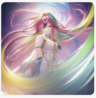 女性 ロングヘア 走る AI画像生成