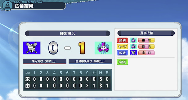 パワフルプロ野球栄冠ナイン クロスロード 4年目5月 練習試合4