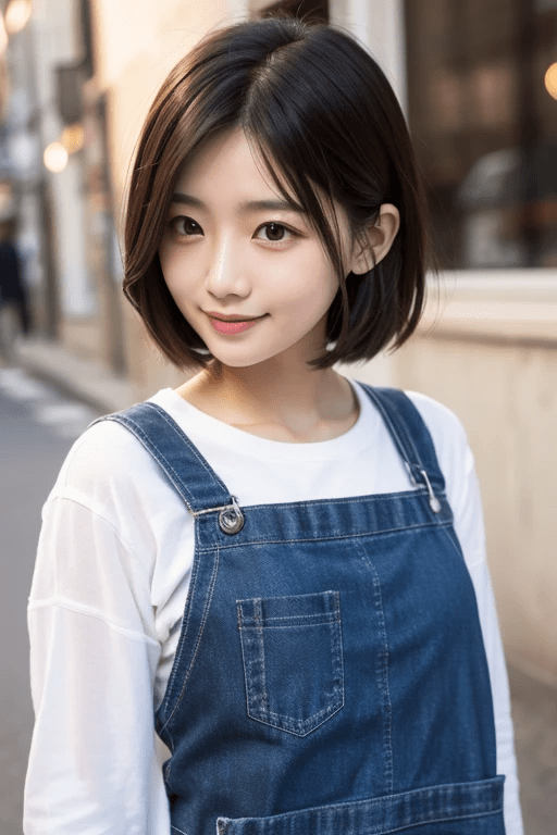 Japanese-woman-in-her-30s-upper-body-front-view-smiling-short-hair-black-hair-average-build-wearing-an-apron4