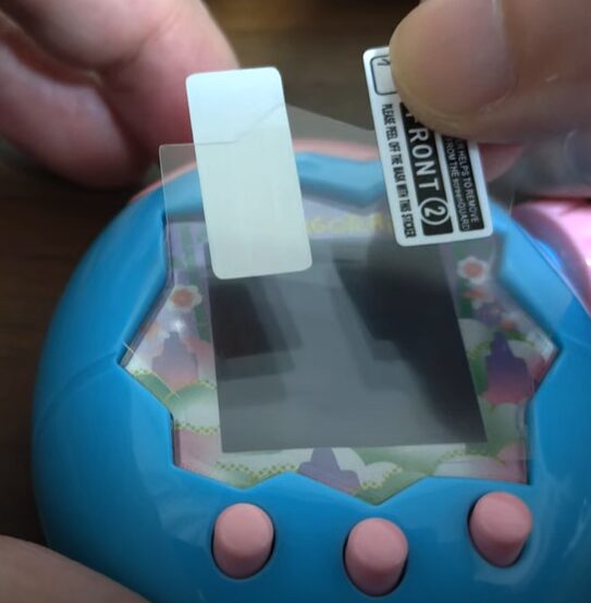 保護フィルムの前と後ろ
